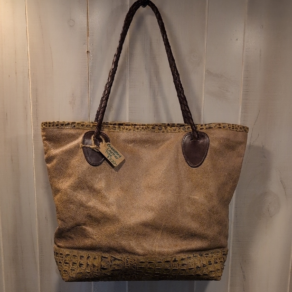 Brown Leather Tote Bag